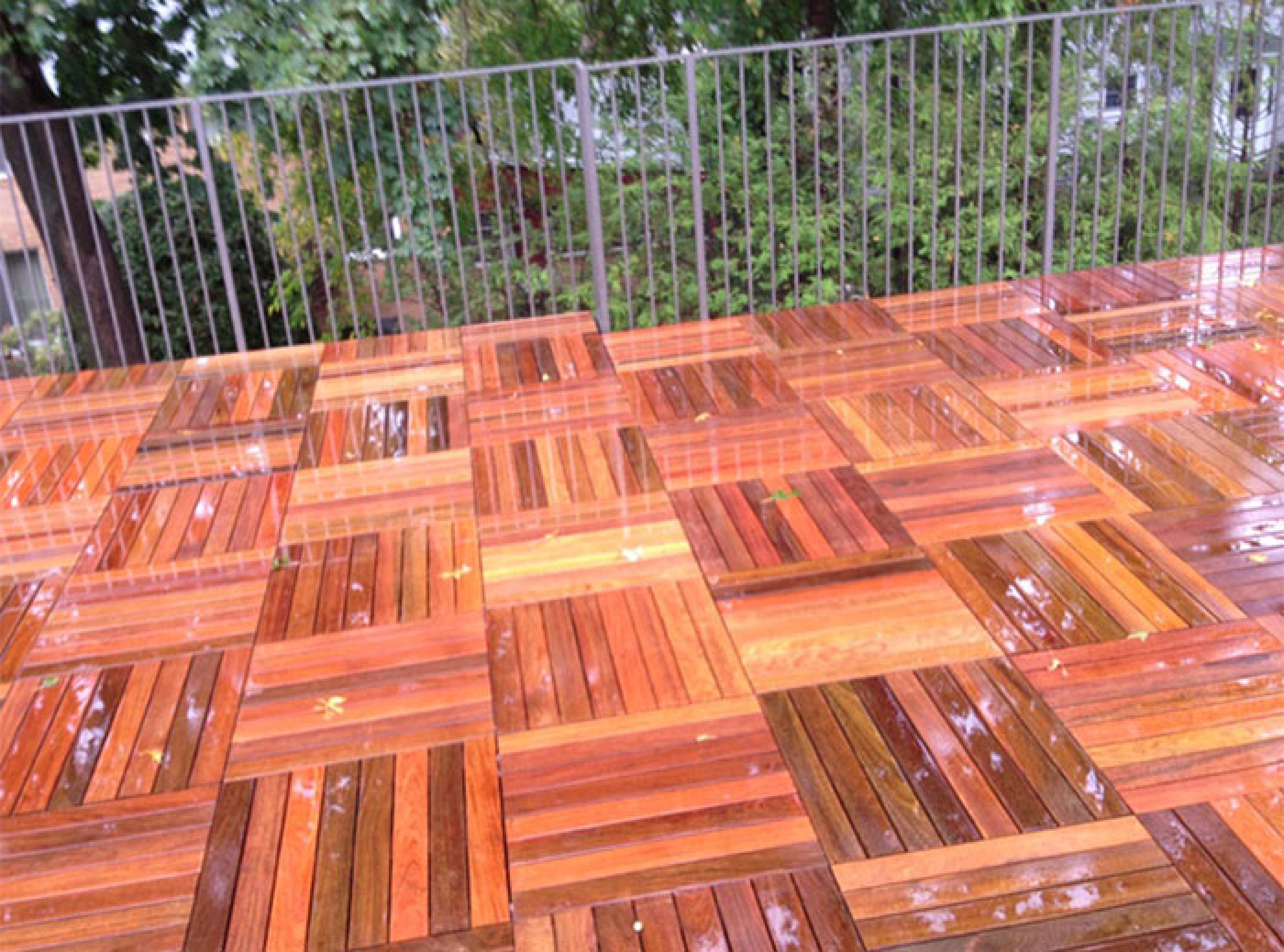 Interlocking Wood Deck Tiles